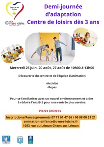 Affiche Adaption centre de loisirs